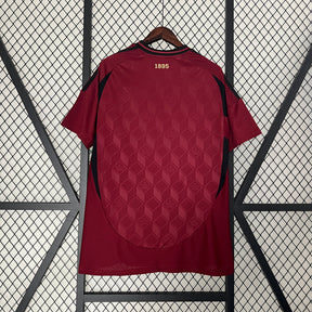 Camisa Seleção Bélgica Home 2024/25 - Adidas Torcedor Masculina - Bordo/Dourado