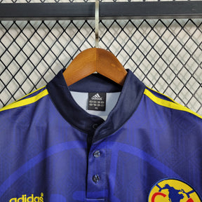 Camisa América do México Home 1998/99 - Adidas Retrô Masculina - Azul/Amarela