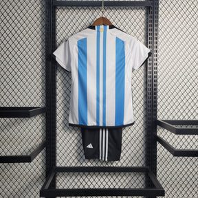 Kit Infantil Seleção Argentina Home 2022/23 - Adidas Torcedor - Azul/Branca
